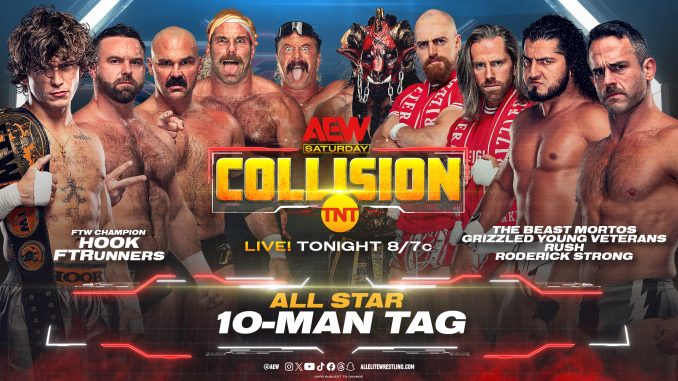 Rush consigue el triunfo de su equipo en el All Star 10-Man Tag Match de AEW Collision