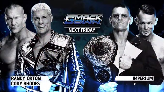 Cody Rhodes & Randy Orton harán equipo en contra de Imperium en WWE SmackDown 1 de noviembre de 2024