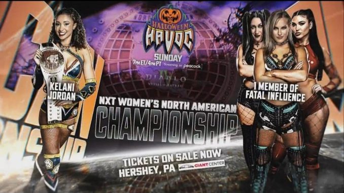 Kelani Jordan defenderá su presea ante una integrante de Fatal Influence en Halloween Havoc