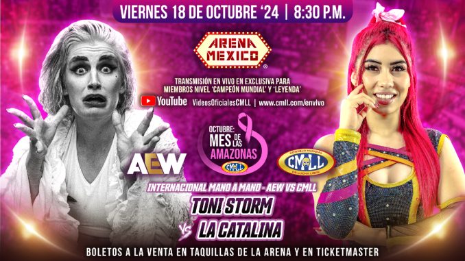 La Catalina derrota a Toni Storm en la Arena México durante el Viernes Espectacular del CMLL (Octubre 18, 2024)