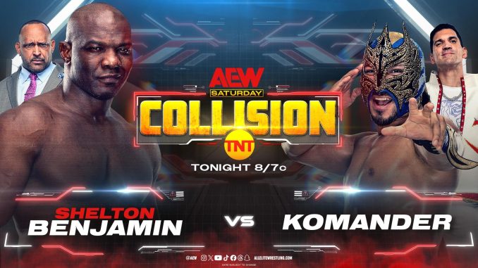 El mexicano Komander lleva al límite a Shelton Benjamin durante su lucha en AEW Collision