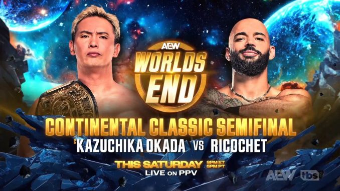 Kazuchika Okada enfrentará a Ricochet en la semifinal del AEW Continental Classic 2024