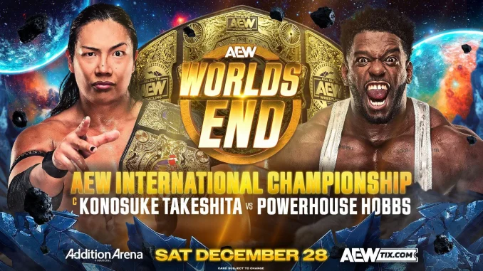 Konosuke Takeshita expondrá el Campeonato Internacional frente a Powerhouse Hobbs en AEW World Ends 2024