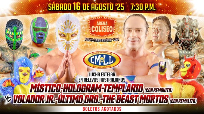 Resultados CMLL 16 de agosto de 2025 – Sábado de Coliseo