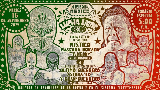 Resultados CMLL 16 de septiembre de 2025 - Martes de Resultados CMLL 16 de septiembre de 2025 – Martes de Arena México