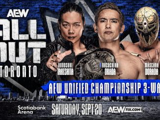 Máscara Dorada se une a Kazuchika Okada y Konosuke Takeshita en combate por el Título Unificado de AEW en All Out
