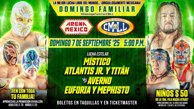 Resultados CMLL 7 de septiembre de 2025 - Domingo Familiar Resultados CMLL 7 de septiembre de 2025 – Domingo Familiar